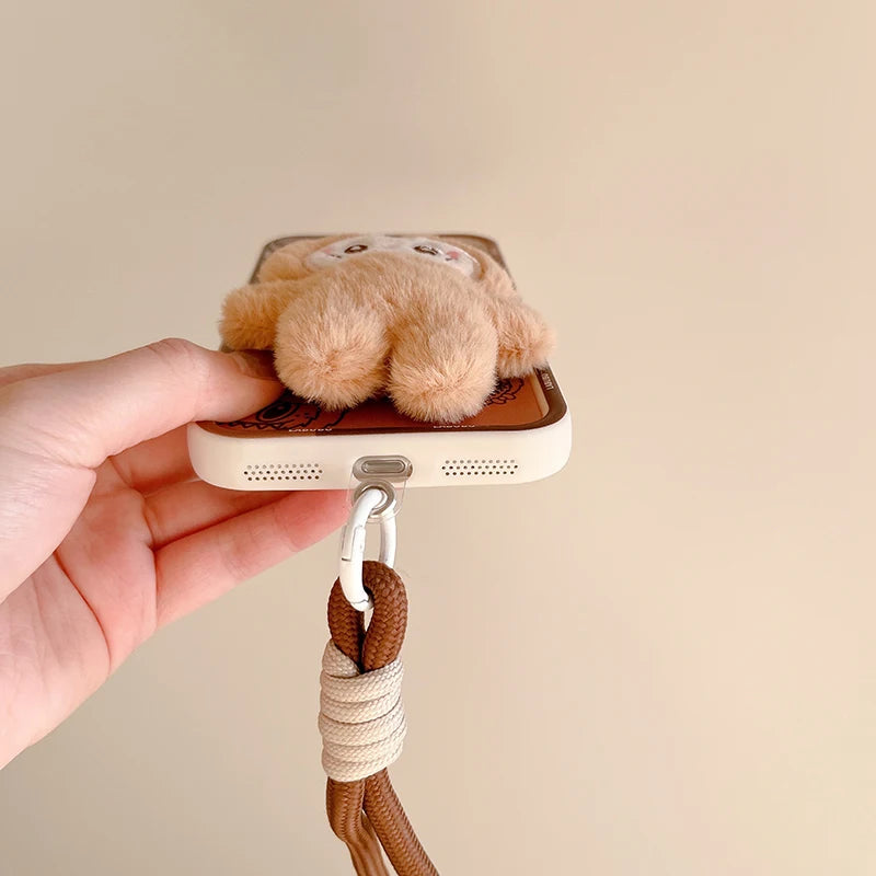 Labubu Doll Back Phone Case for iPhone
