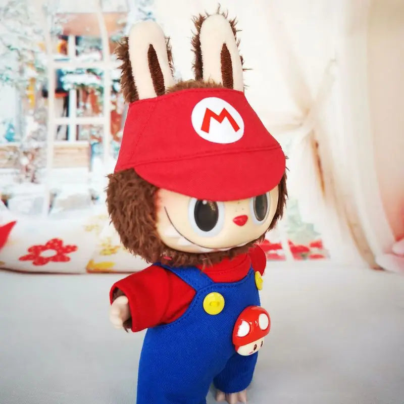 Super Mario & Luigi-Themed Outfits for 17 cm Labubu Dolls