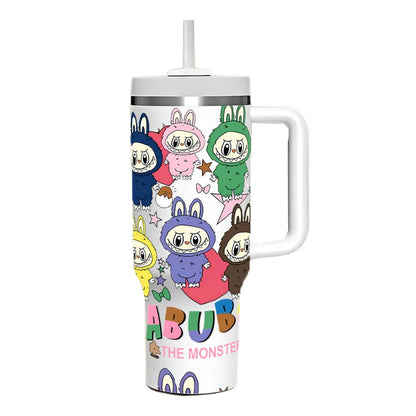Labubu Fairy Themed 40oz Vacuum Insulated Stainless Steel Travel Tumbler With Straw