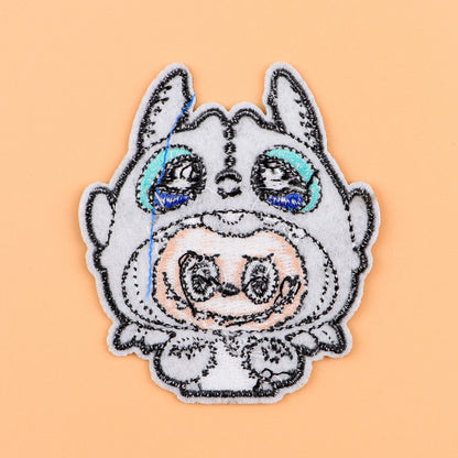Labubu Monster Cartoon Adhesive Embroidered Patches