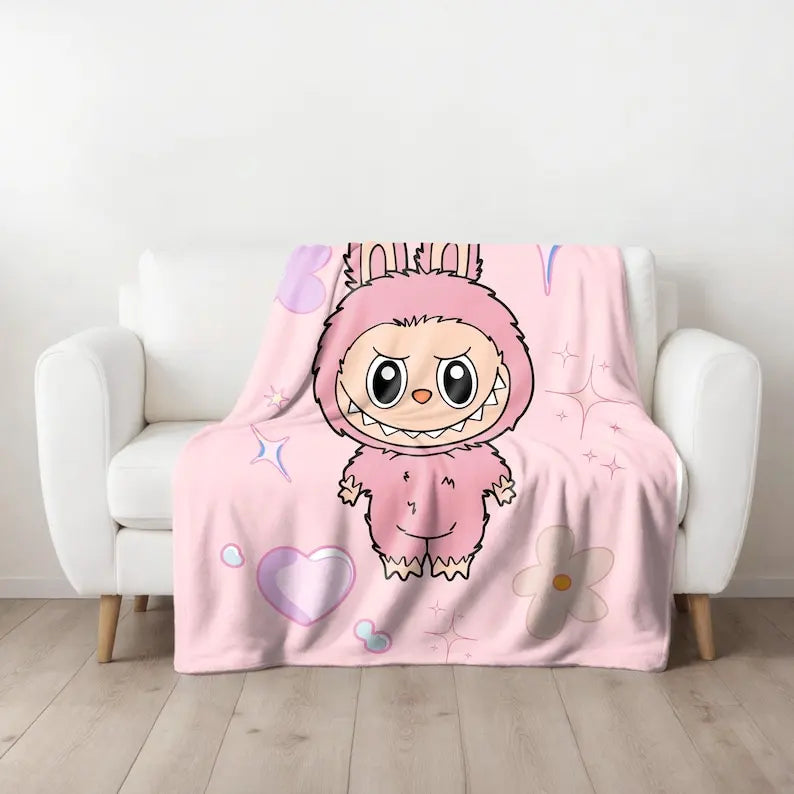 Labubu Anime Plush Blanket