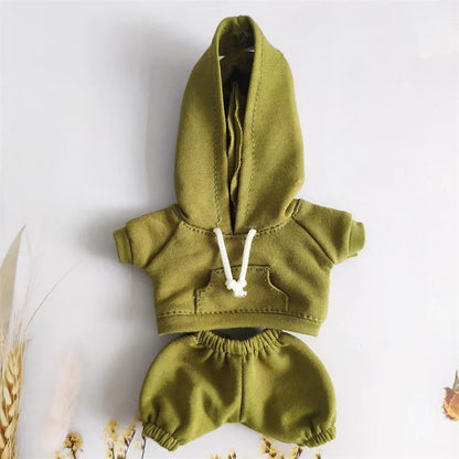 17cm Labubu Doll's Clothes- Hooded Sweatshirt Pants Shoes