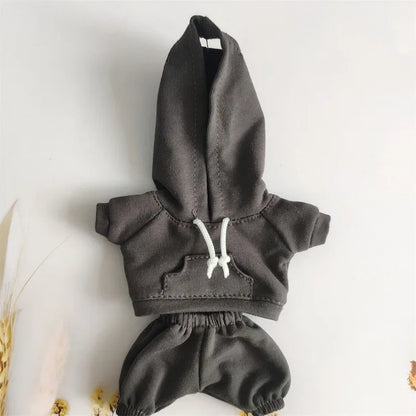17cm Labubu Doll's Clothes- Hooded Sweatshirt Pants Shoes