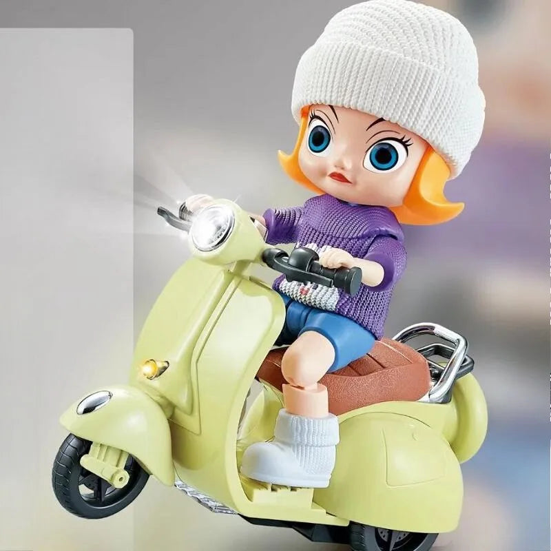 Labubu Doll Mini Electric Scooter | Fun Accessory with Lights & Music for Labubu Dolls