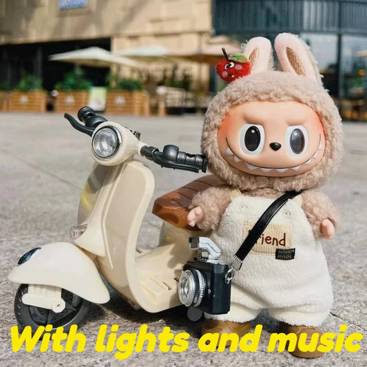 Labubu Doll Mini Electric Scooter | Fun Accessory with Lights & Music for Labubu Dolls