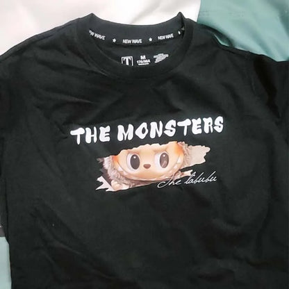 Labubu The Monsters T-Shirt | Cartoon Print Cotton Casual Tee for Adults & Couples