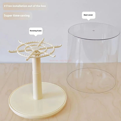Labubu Rotating Display Box | Transparent Storage Case for Labubu Keychain Dolls