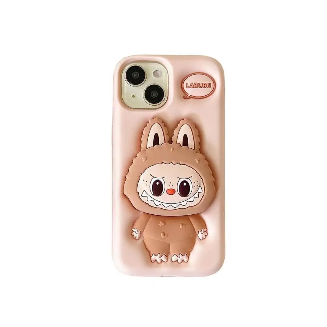 Labubu 3D Cartoon Phone Case | Soft Silicone Shockproof Cover for iPhone Series