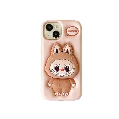 Labubu 3D Cartoon Phone Case | Soft Silicone Shockproof Cover for iPhone Series
