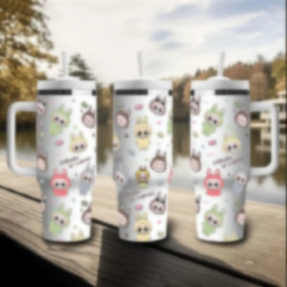 Labubu Fairy Themed 40oz Vacuum Insulated Stainless Steel Travel Tumbler With Straw