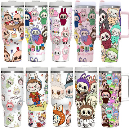 Labubu Fairy Themed 40oz Vacuum Insulated Stainless Steel Travel Tumbler With Straw