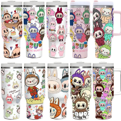 Labubu Fairy Themed 40oz Vacuum Insulated Stainless Steel Travel Tumbler With Straw