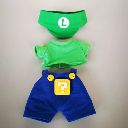 Super Mario & Luigi-Themed Outfits for 17 cm Labubu Dolls