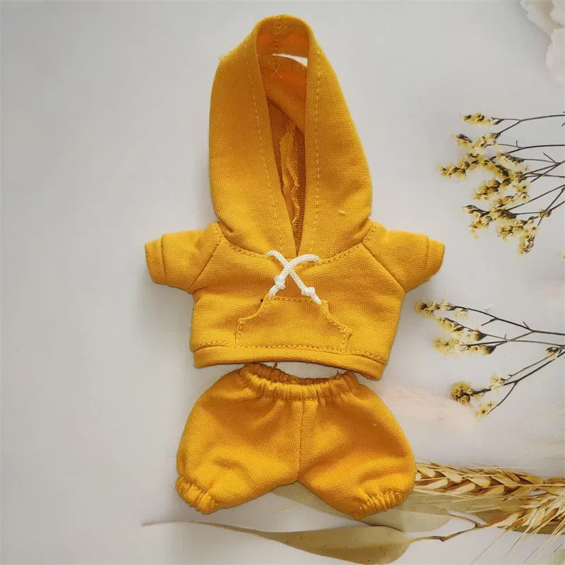 17cm Labubu Doll's Clothes- Hooded Sweatshirt Pants Shoes