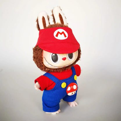 Super Mario & Luigi-Themed Outfits for 17 cm Labubu Dolls