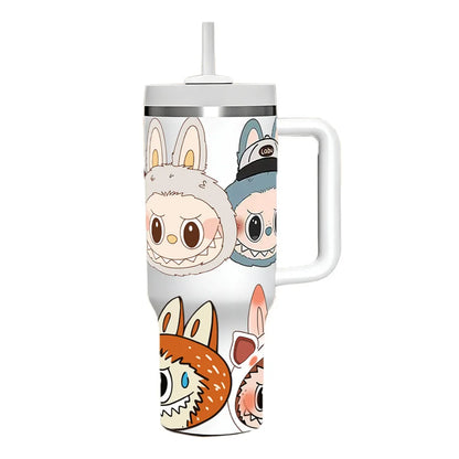 Labubu Fairy Themed 40oz Vacuum Insulated Stainless Steel Travel Tumbler With Straw