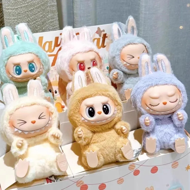 Labubu 2nd Generation Sitting Plush Doll Keychain
