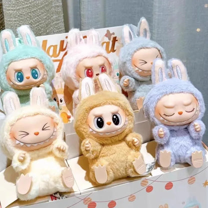 Labubu 2nd Generation Sitting Plush Doll Keychain