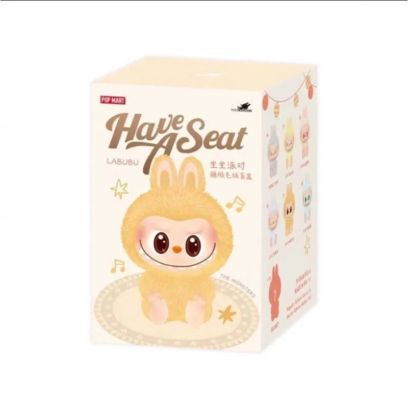 Labubu 2nd Generation Sitting Plush Doll Keychain