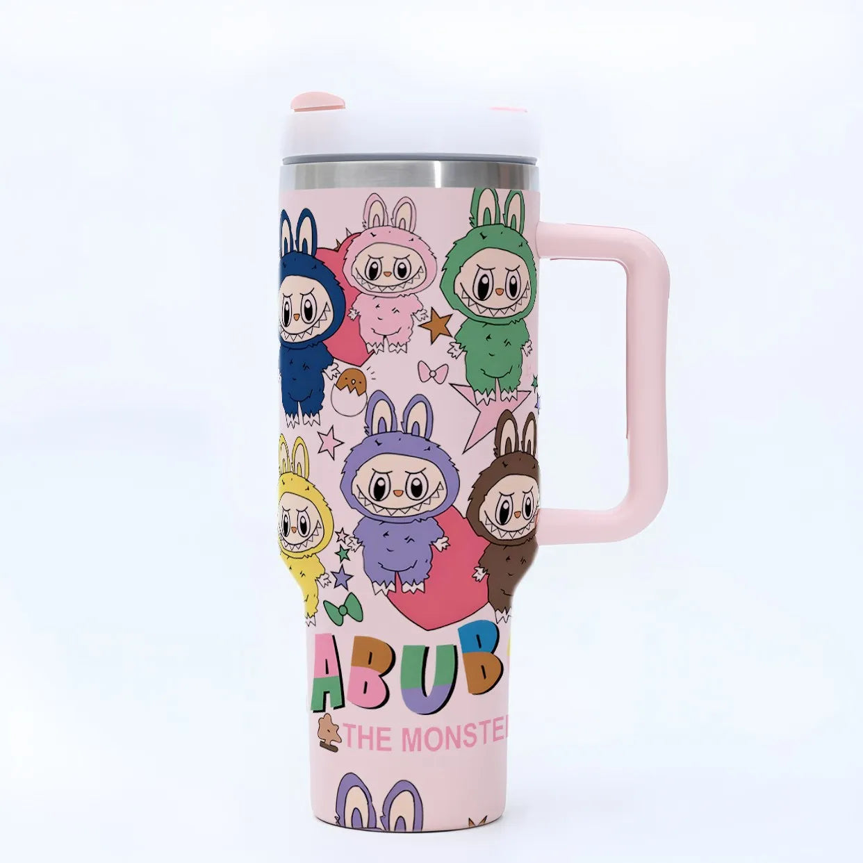 Labubu Fairy Themed 40oz Vacuum Insulated Stainless Steel Travel Tumbler With Straw