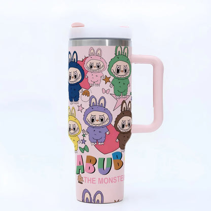 Labubu Fairy Themed 40oz Vacuum Insulated Stainless Steel Travel Tumbler With Straw