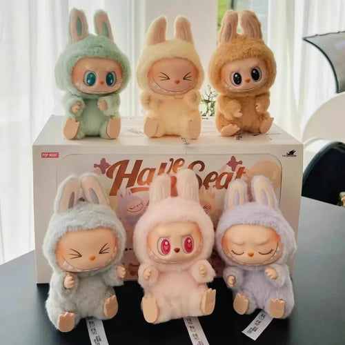 Labubu 2nd Generation Sitting Plush Doll Keychain