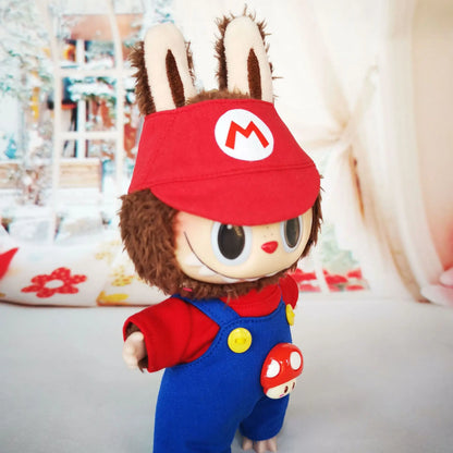 Super Mario & Luigi-Themed Outfits for 17 cm Labubu Dolls