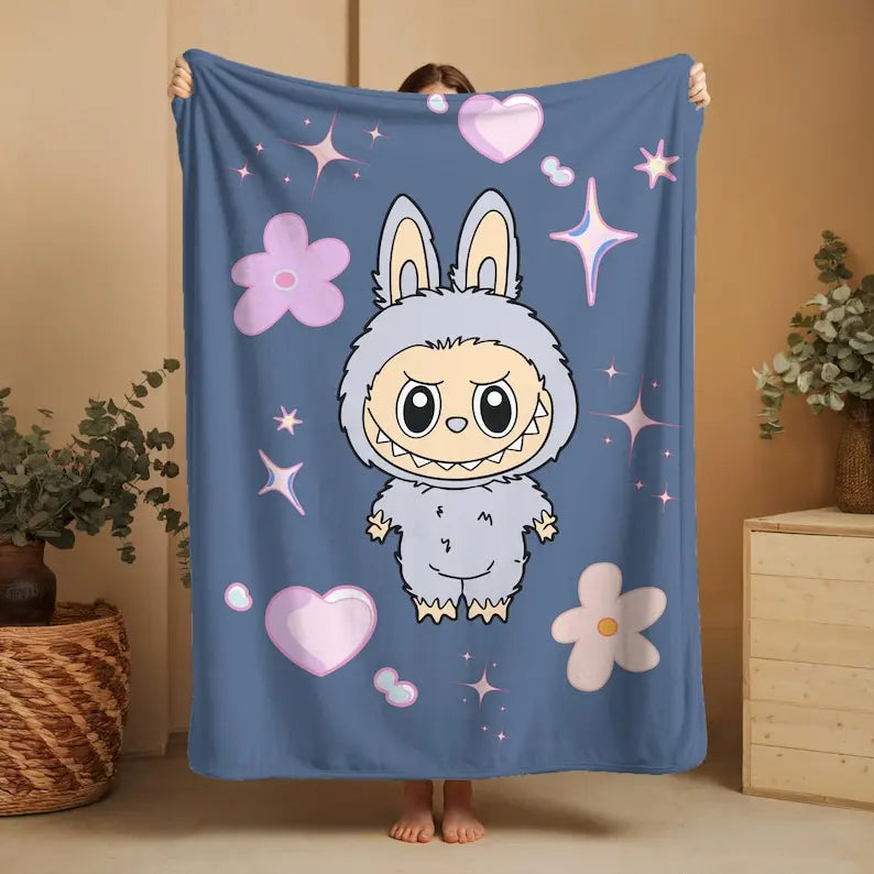 Labubu Anime Plush Blanket