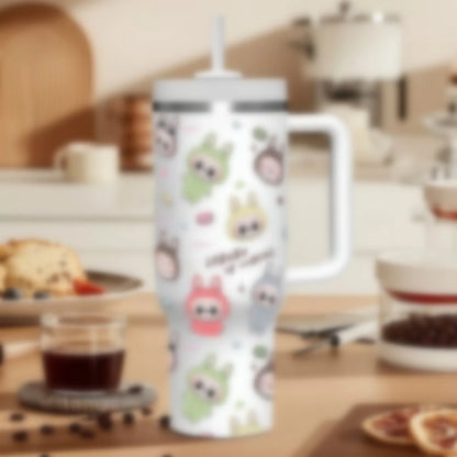 Labubu Fairy Themed 40oz Vacuum Insulated Stainless Steel Travel Tumbler With Straw