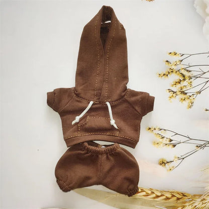 17cm Labubu Doll's Clothes- Hooded Sweatshirt Pants Shoes