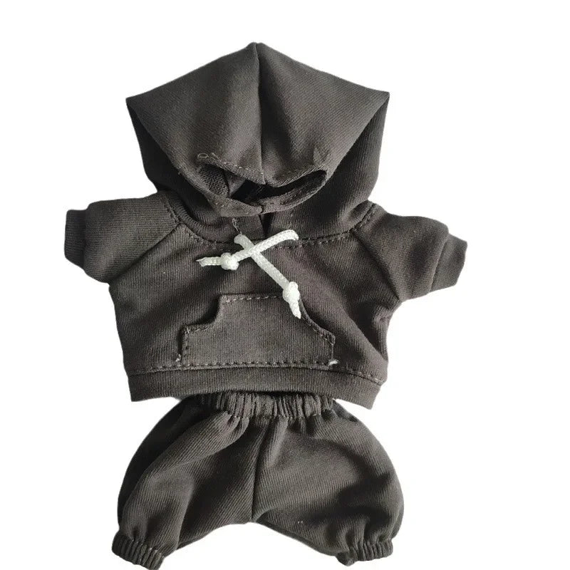 17cm Labubu Doll's Clothes- Hooded Sweatshirt Pants Shoes