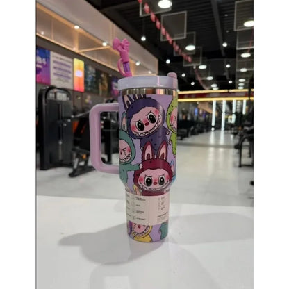 Labubu 40oz Vacuum Insulated Stainless Steel Tumbler With Straw