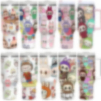 Labubu Fairy Themed 40oz Vacuum Insulated Stainless Steel Travel Tumbler With Straw