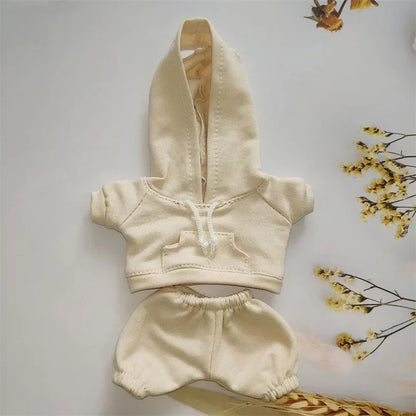 17cm Labubu Doll's Clothes- Hooded Sweatshirt Pants Shoes