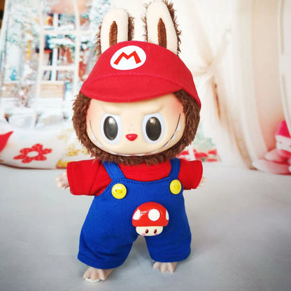 Super Mario & Luigi-Themed Outfits for 17 cm Labubu Dolls