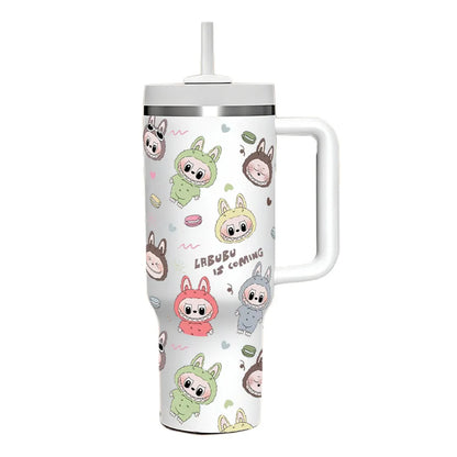 Labubu Fairy Themed 40oz Vacuum Insulated Stainless Steel Travel Tumbler With Straw