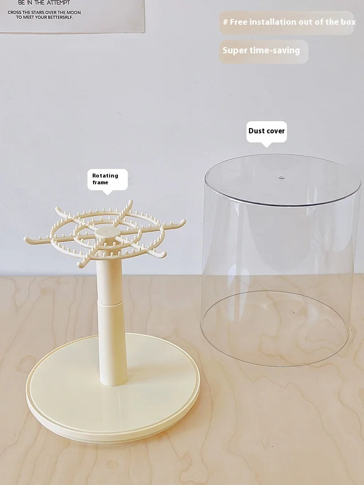 Labubu Rotating Display Box | Transparent Storage Case for Labubu Keychain Dolls