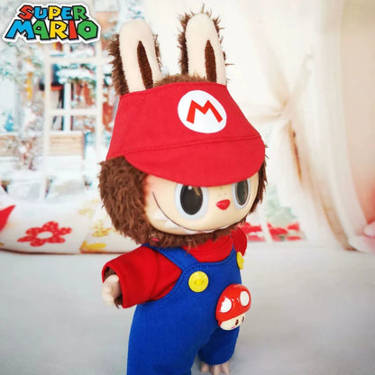 Super Mario & Luigi-Themed Outfits for 17 cm Labubu Dolls