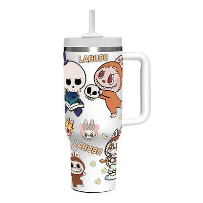 Labubu Fairy Themed 40oz Vacuum Insulated Stainless Steel Travel Tumbler With Straw