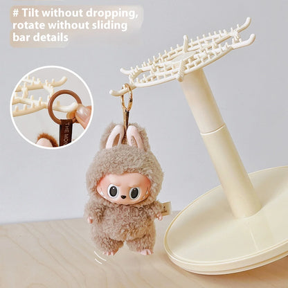 Labubu Rotating Display Box | Transparent Storage Case for Labubu Keychain Dolls