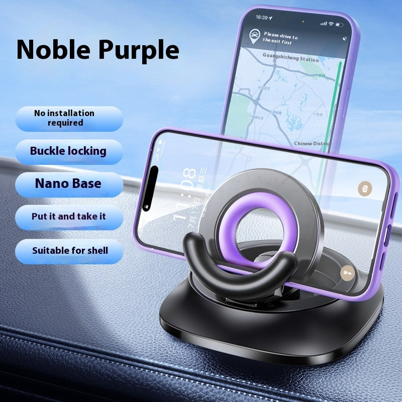 Magnetic Car Phone Holder | Foldable, Adjustable Suction Mount with Non-Slip Base